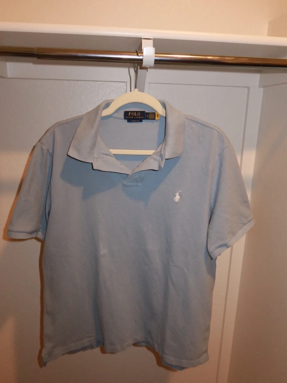 Ralph Lauren Polo Shirt in Light Blue with White Pony